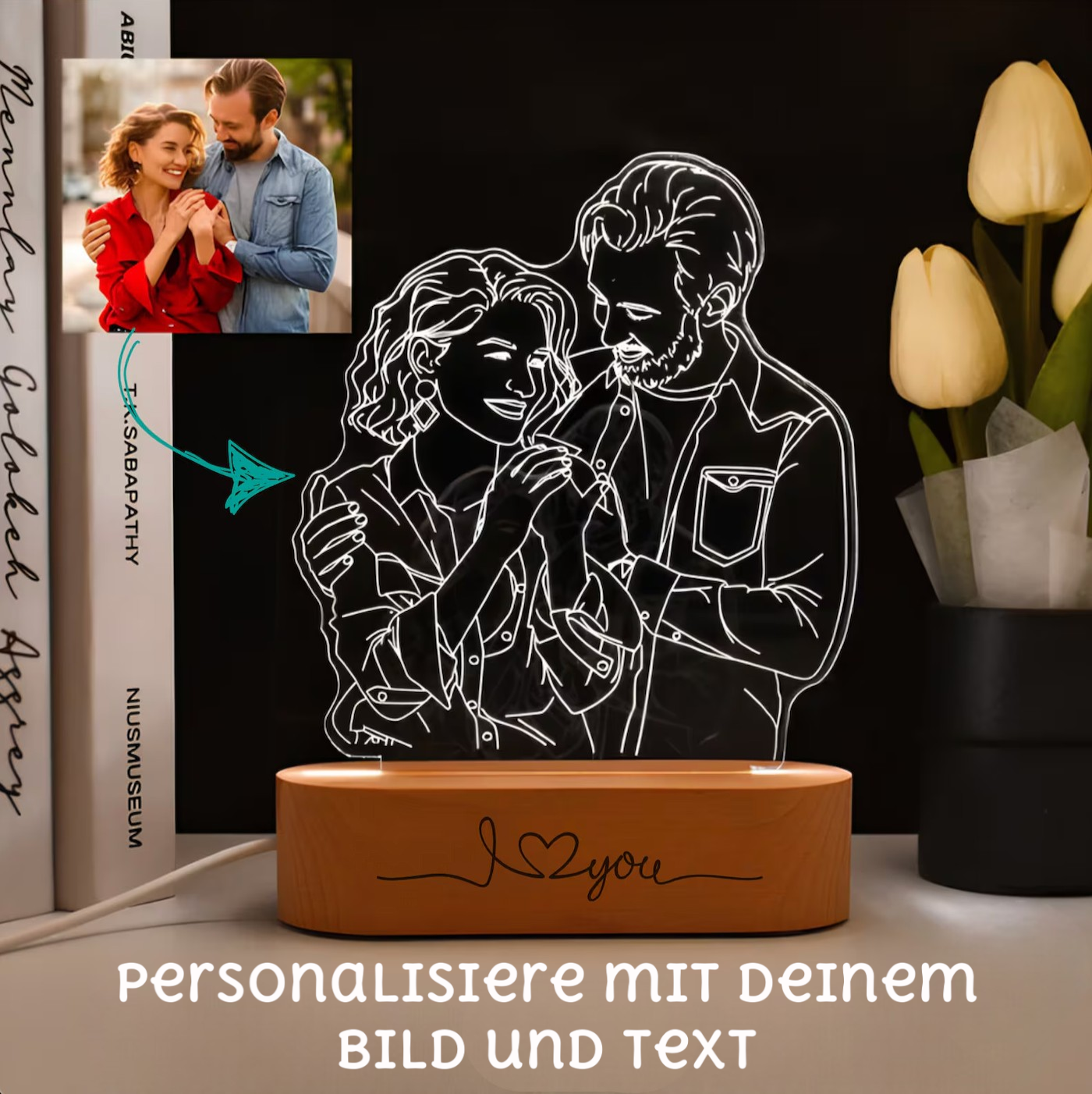 Personalisierte Acryl-Fotolampe